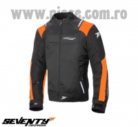 Geaca (jacheta) barbati Racing vara Seventy model SD-JR52 culoare: negru/portocaliu – marime: 4XL